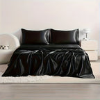 4pcs Satin Bed Sheet Set, Hypoallergenic