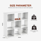 9 Cube Storage Wooden Shelf