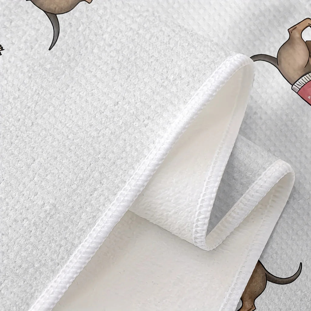 Three Dachshund-Themed  Dish Towels