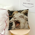 Screaming Goat Pillow Cover