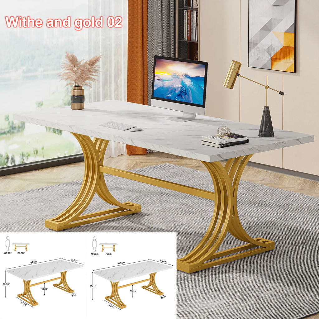Modern Office Desk, 70.9" Wooden Computer