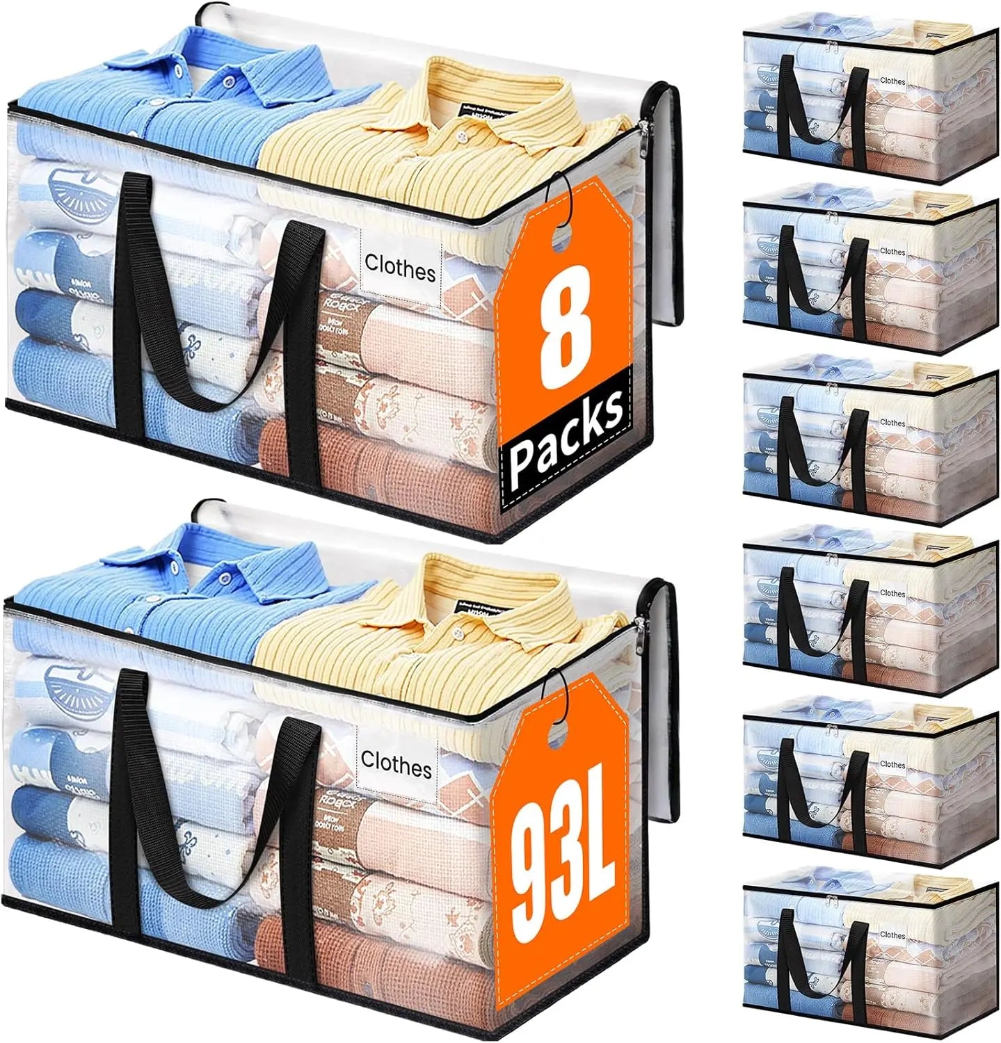 Extra Large 93L Heavy Duty 8 Totes