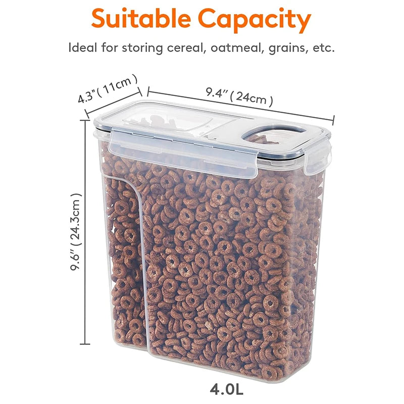 4L Cereal Storage Containers with Lids