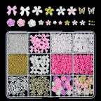 12Grids/Box Mixed Nail Charms