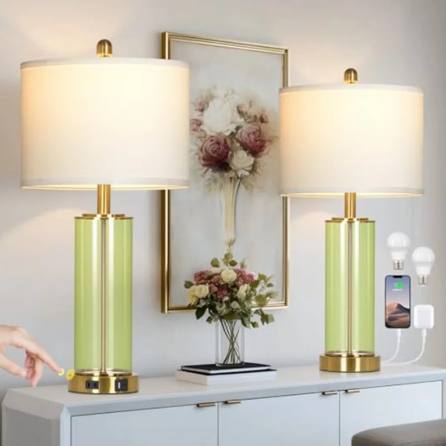 26" Glass Lamp , 3-Way Touch Control