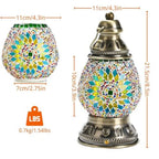 Turkish Mosaic Lamp, Rechargeable, Touch
