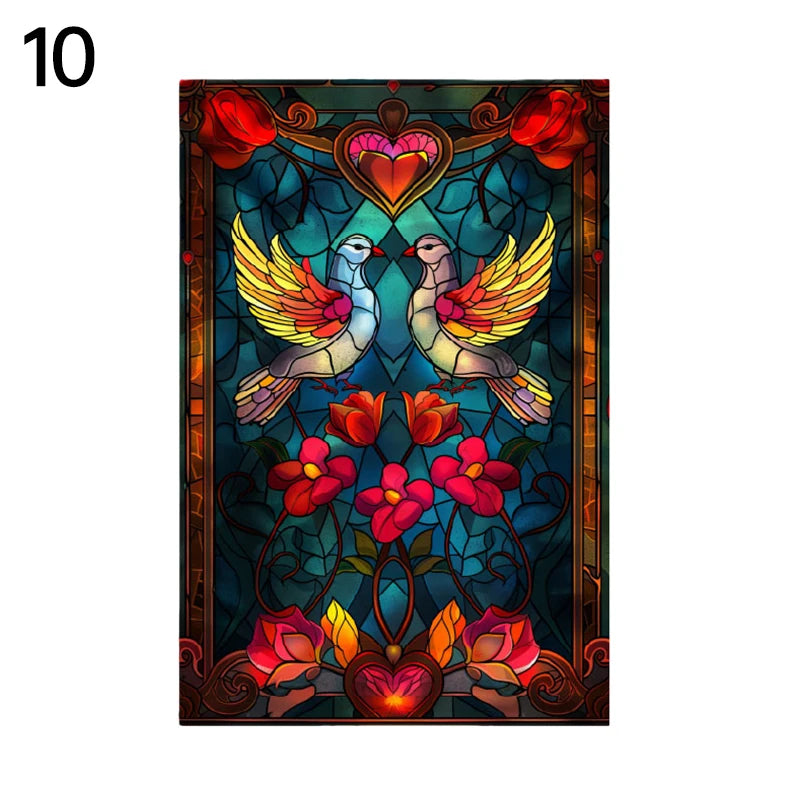 Retro Painted Printed Stained Glass Film