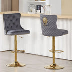 Set of 2 Swivel Chairs with Lion