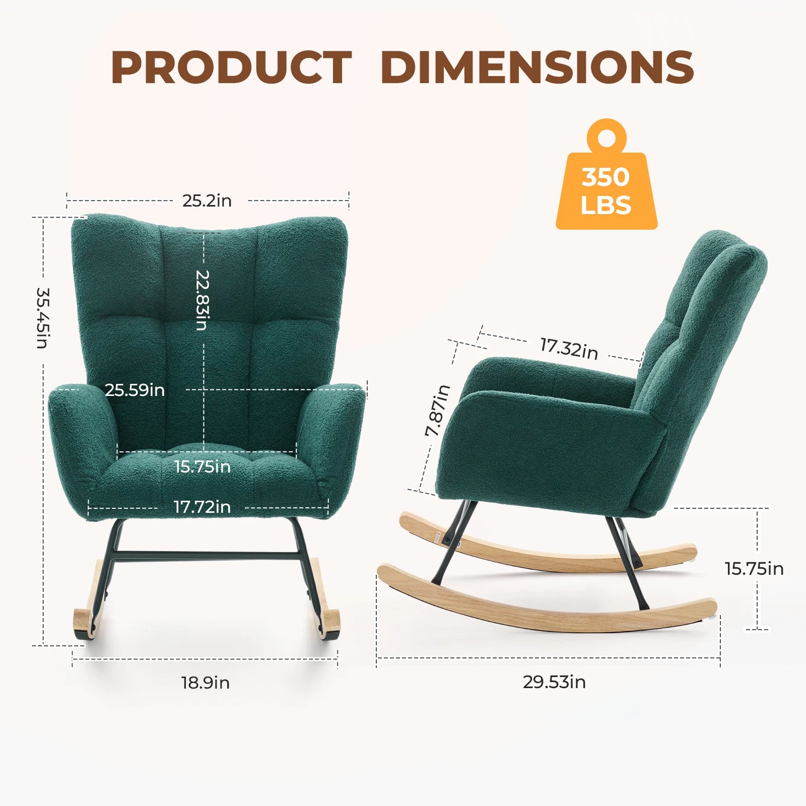 Teddy Upholstered Saucer Rocking Chair