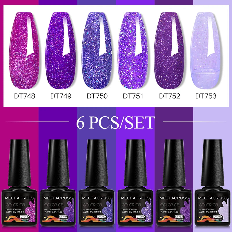 6pc Nail Gel Polish Set