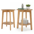 Wood Round Side Coffee Table