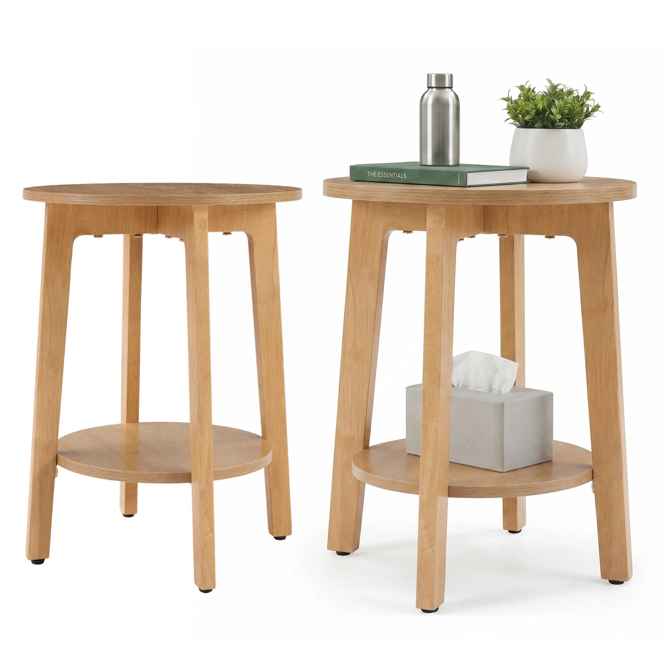 Wood Round Side Coffee Table