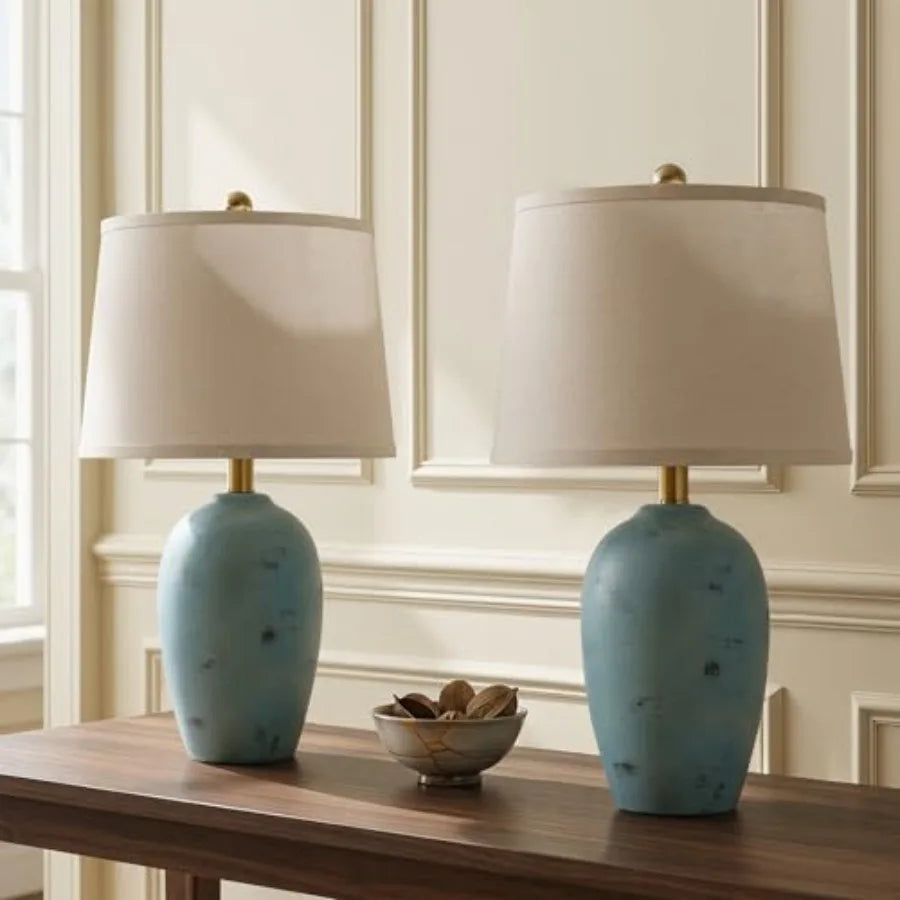 21'' (2) Coastal Ceramic Lamps