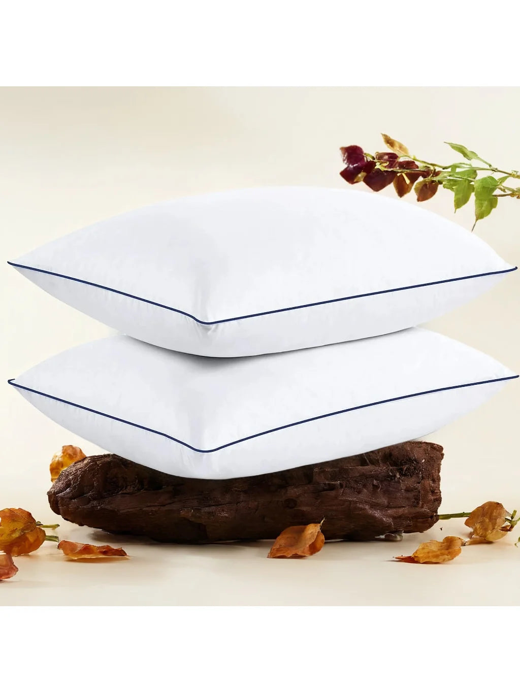 2PC Bed Pillows / Soft Down Alternative