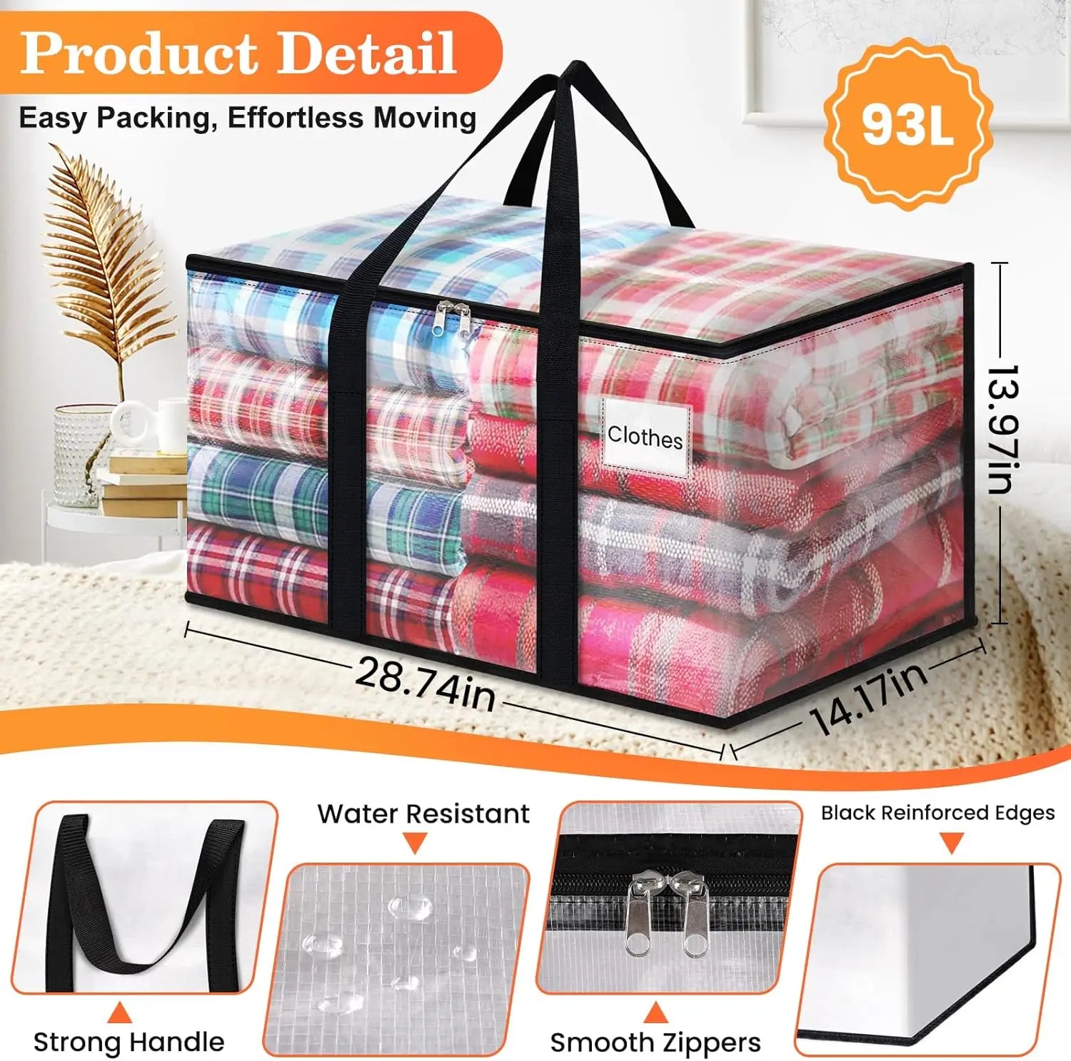 Extra Large 93L Heavy Duty 8 Totes