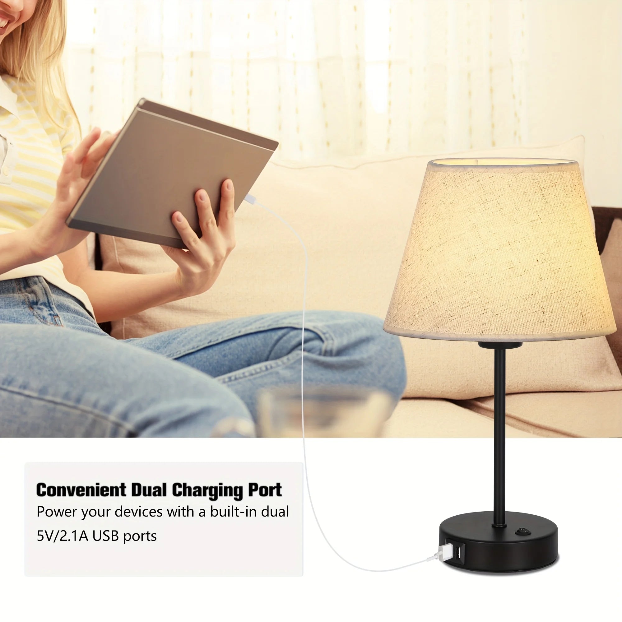 Table Lamps(2)/ Charging Ports