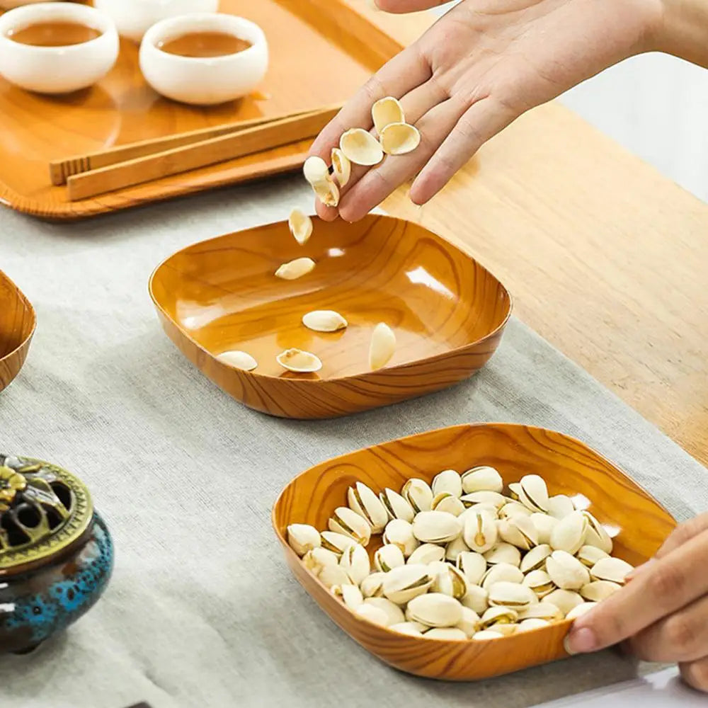 10PCS Wood Grain Dish