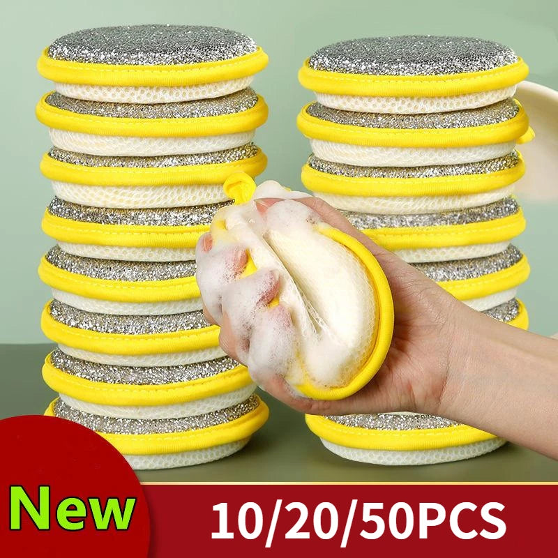 10/20/50PCS Double Side Dishwashing Sponge