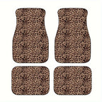Leopard Print Car Floor Mats Set