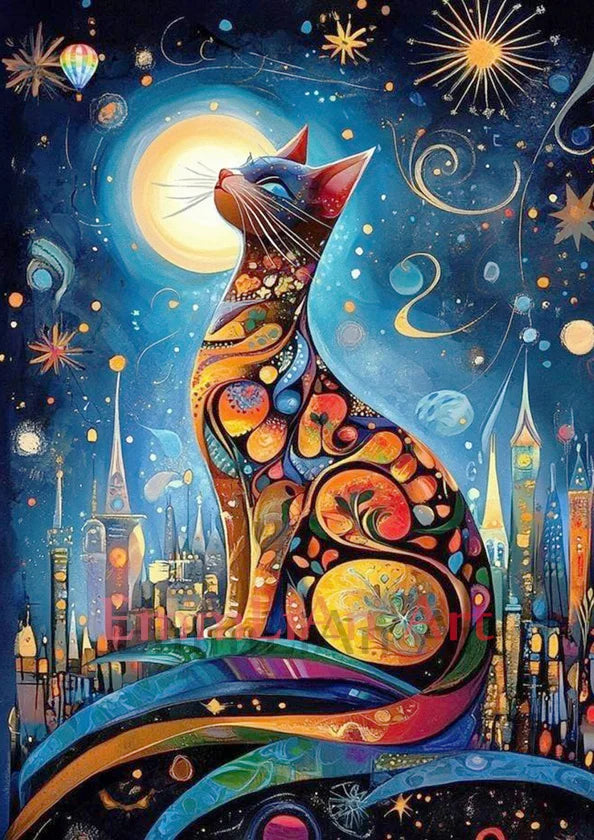 Diamond Painting Kit,  Black Cat
