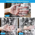 1pc Pebble Pattern, Clear Shower Curtain