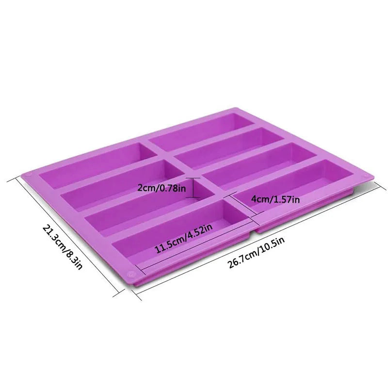 8 Rectangle Silicone Molds