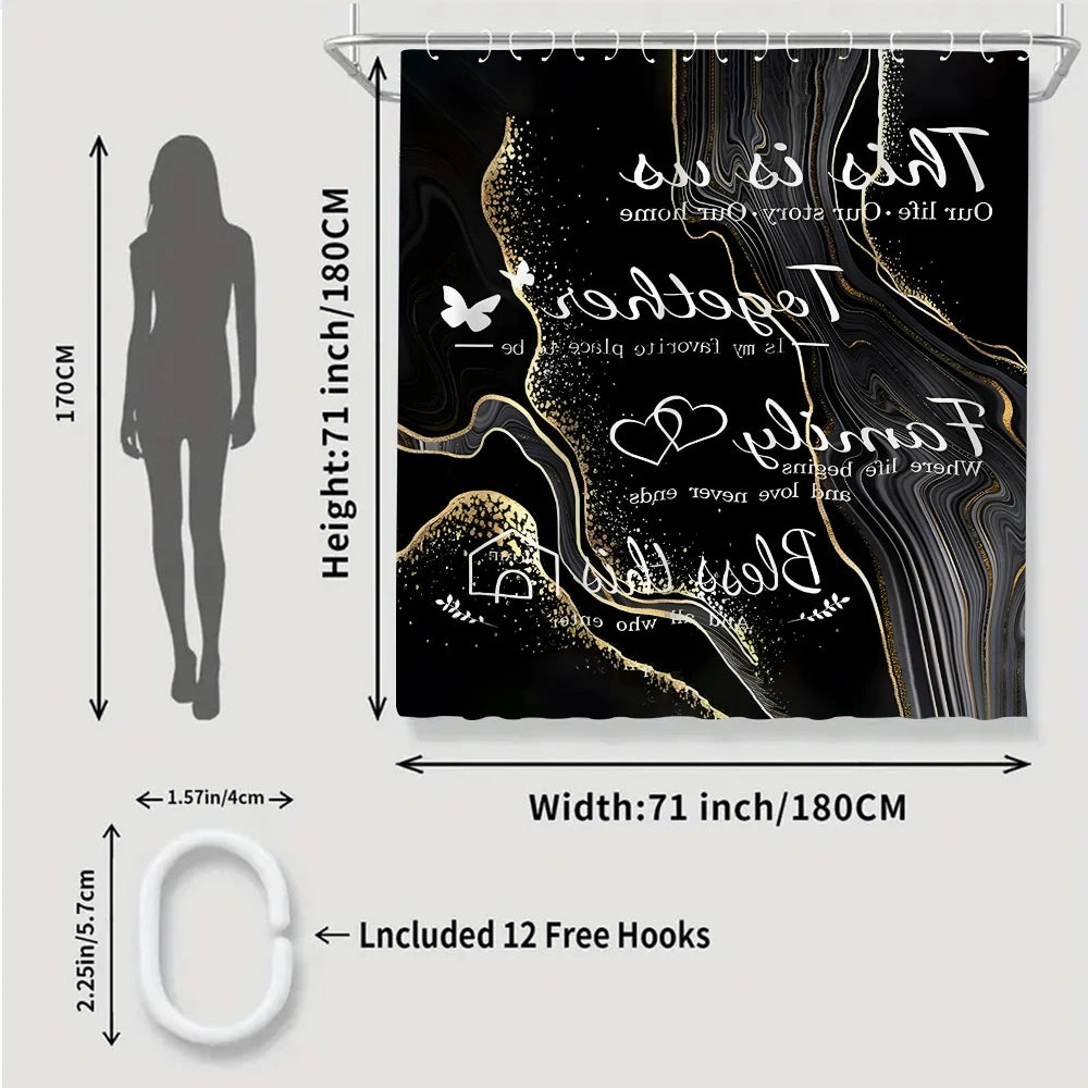 Four-piece Shower Curtain Set