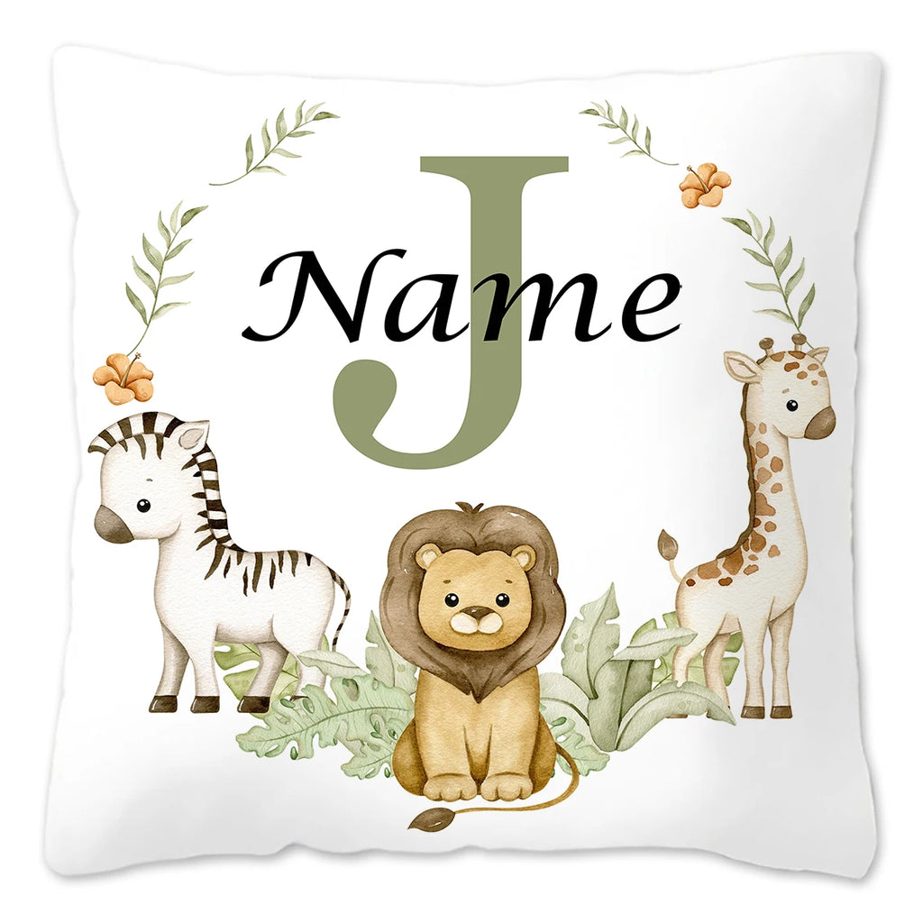 Animal with Name Pillow Case, Personalized