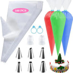 Silicone Piping Bags and Tips Set