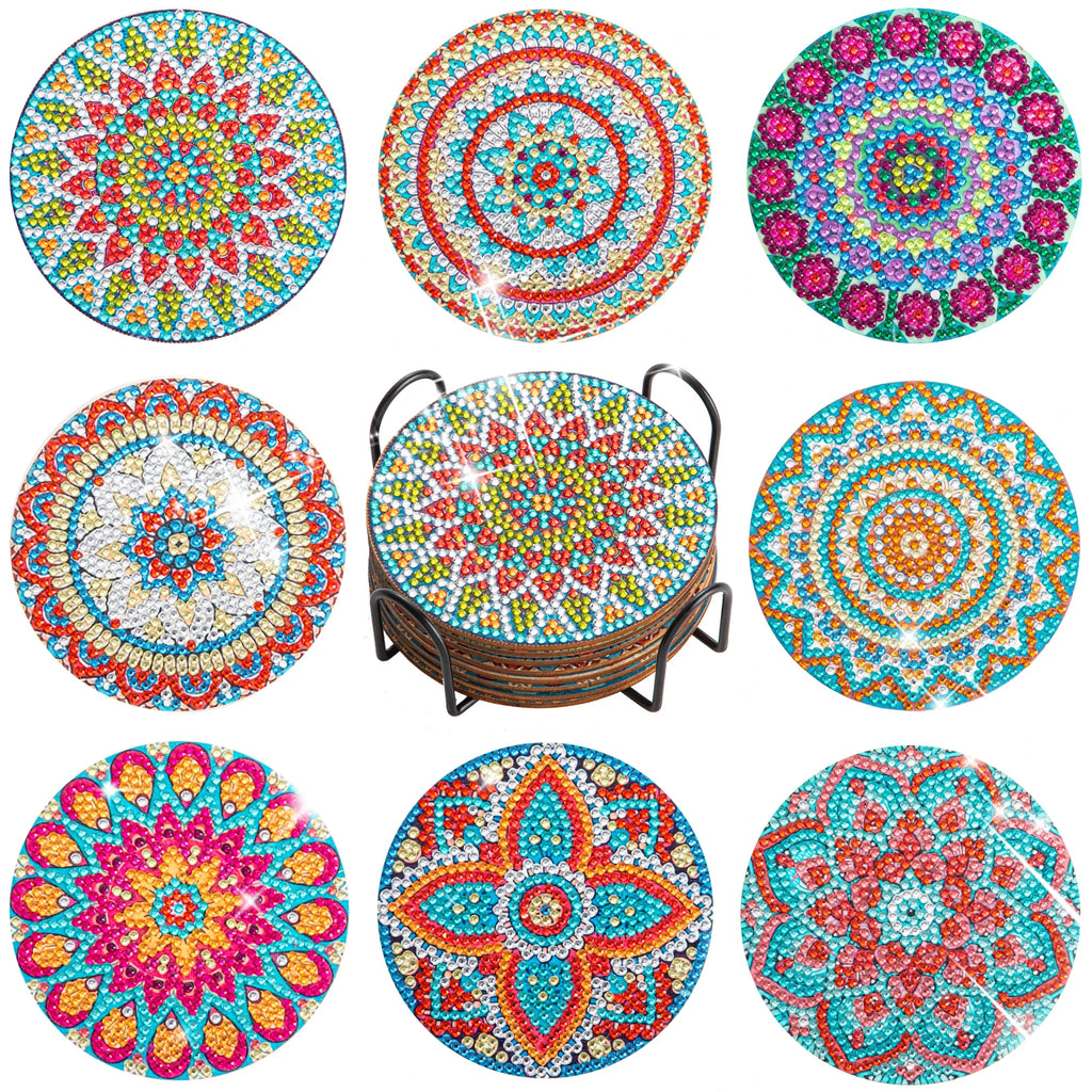 8pc/sets Diamond Painting Coasters