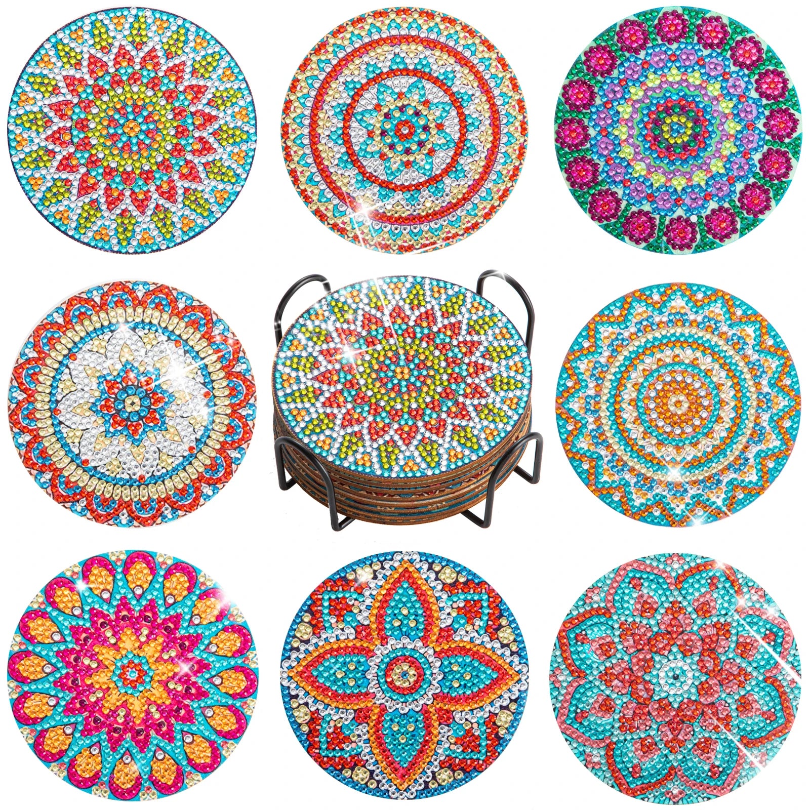 8pc/sets Diamond Painting Coasters