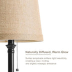 19.5"  Lamps(2)  Pull Chain Switch