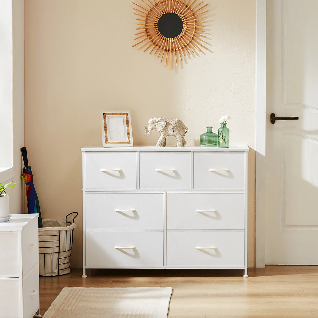 5/7/10 White Fabric Drawers Cabinet