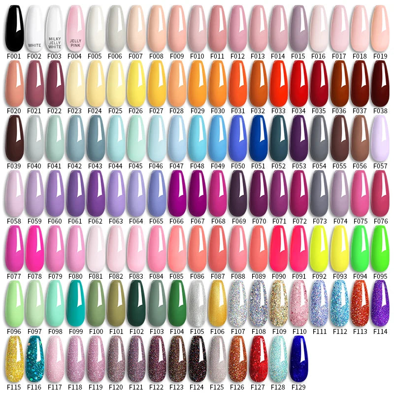 5Pcs/Set Red,  Brown Nail Gel