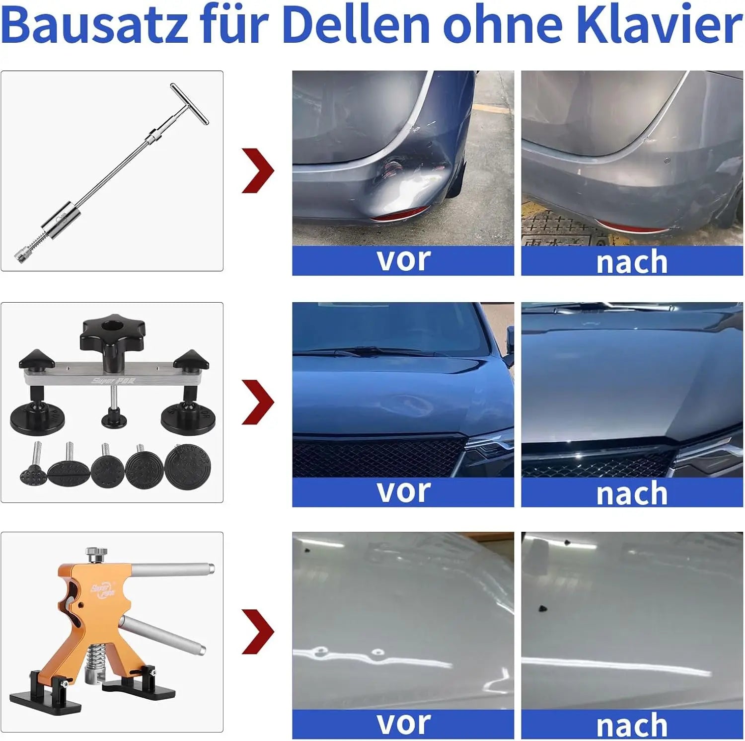 Auto Paintless Body Dent Removal Kits
