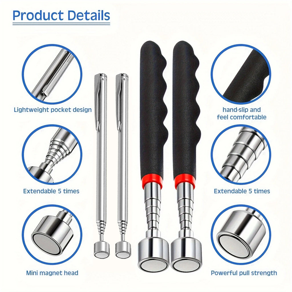 Telescopic magnet picking tool