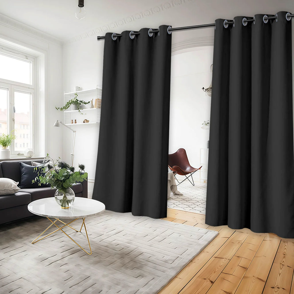 2 Blackout Grommet Curtains