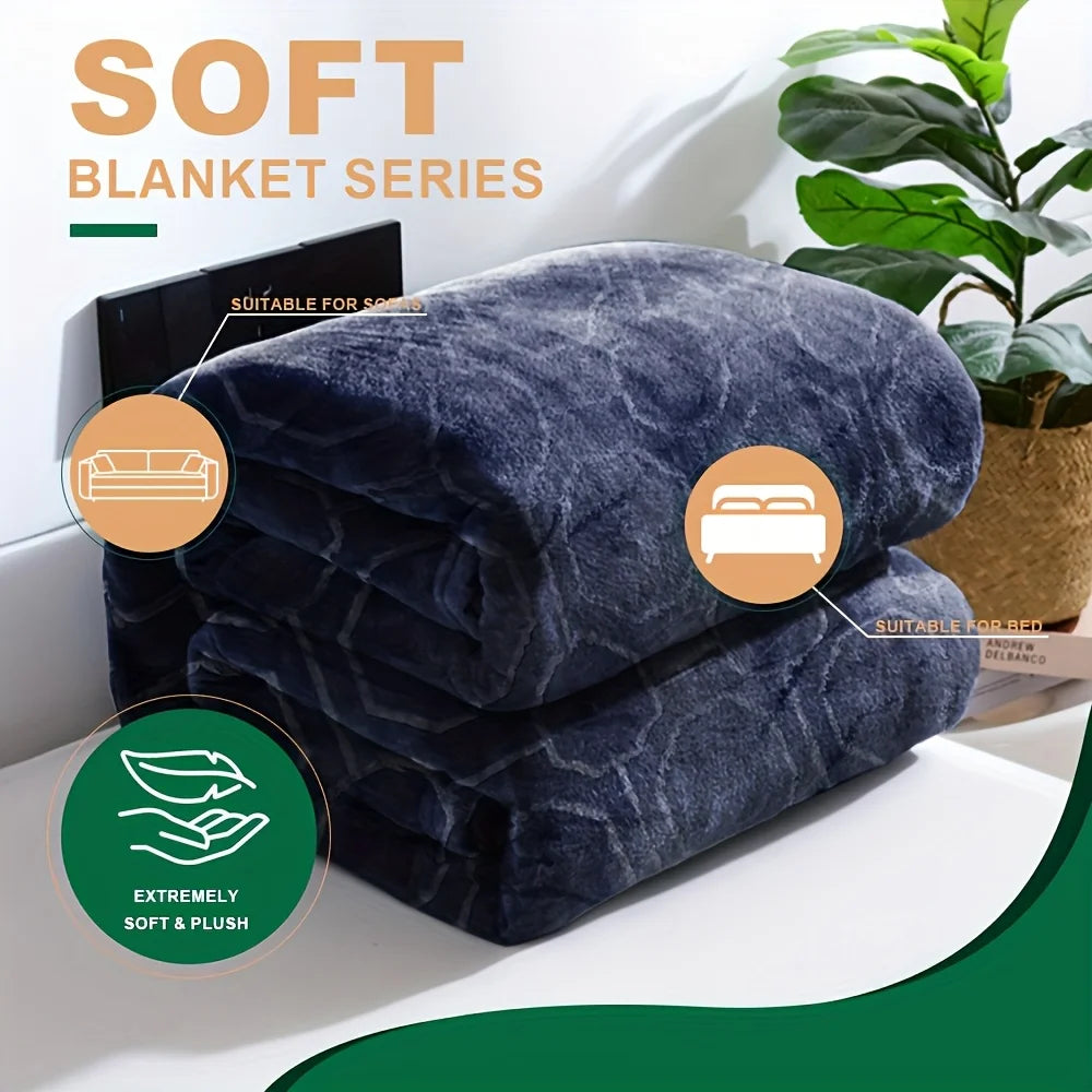 Blue Throw Blanket - Ultra-Soft Cozy