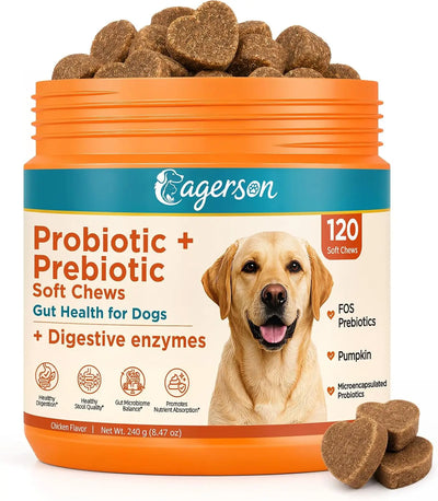 120 Soft Chews Probiotics/ Dogs