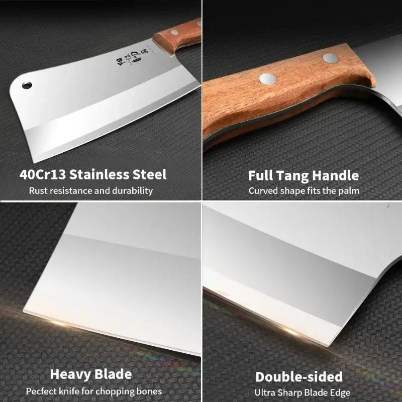 Heavy-Duty Butcher's Cutting Knife