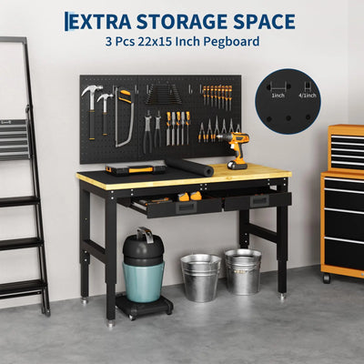 48-Inch Height Workbench/ 2500 LB Load Capacity