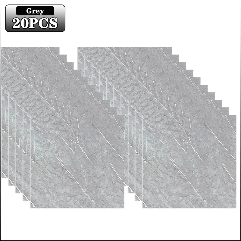10-40PCS Marble Style Self-adhesive Floor Stickers Thickened Wear-resistant PVC Flooring Mats for Household Use Easy To Install