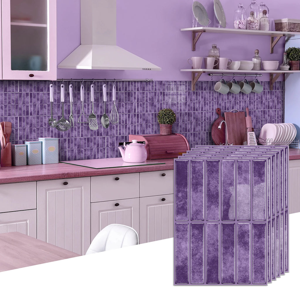Purple self-adhesive wall tile/6.7x9 inches