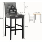 30'' Set of 4 Bar Chairs  Gray