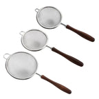 Mesh Strainer Filter Spoon with Wooden Handle
