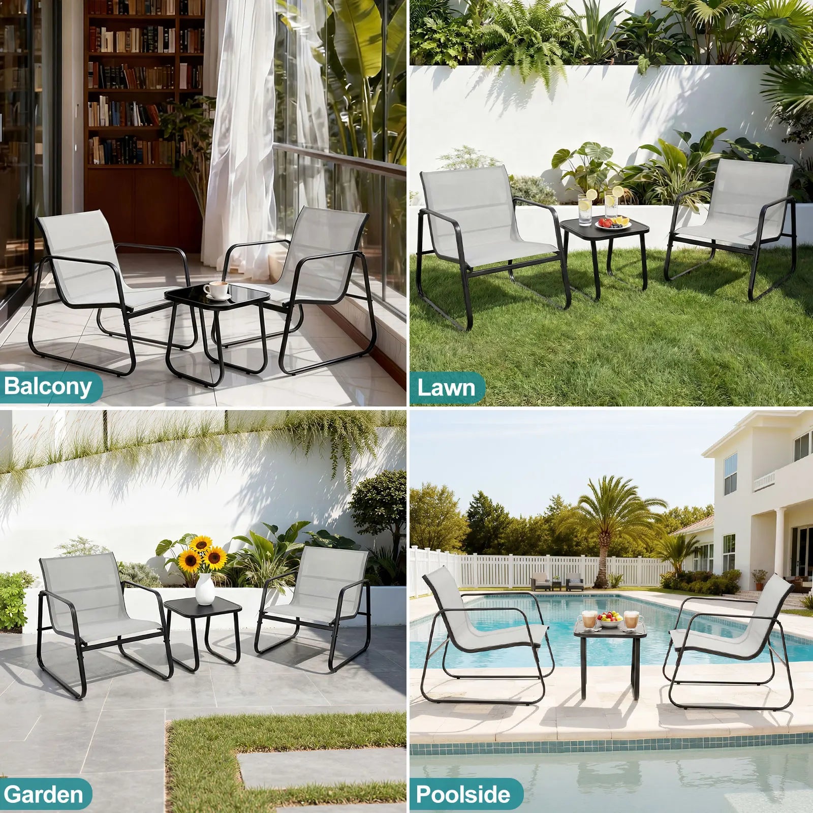 Patio Furniture 3 Pieces Set /Table