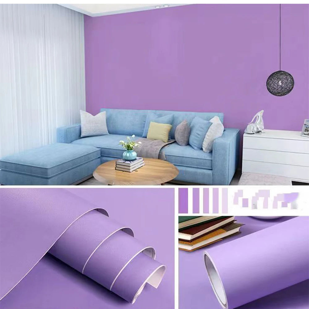 Solid Color Self-adhesive Waterproof Wallpaper