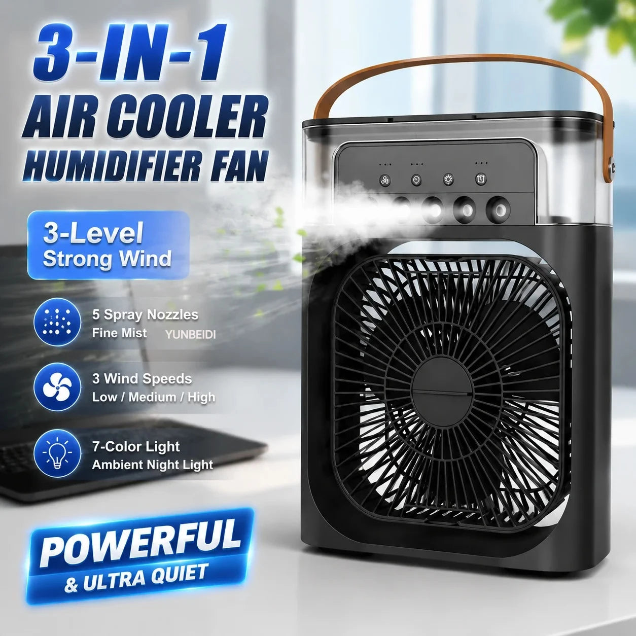 Three-in-one Fan / LED Light