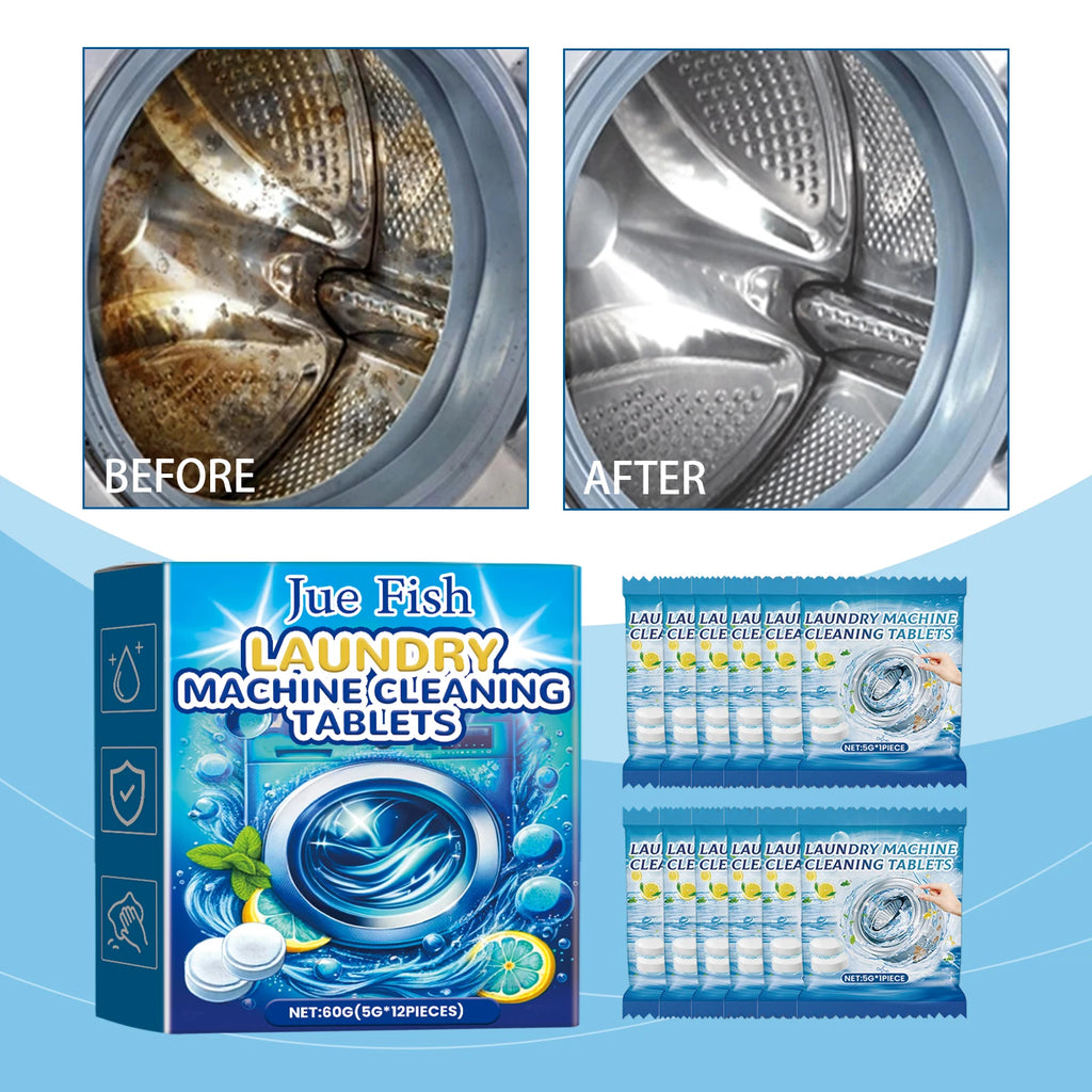 12PCS Washing Machine Cleaning Tablets