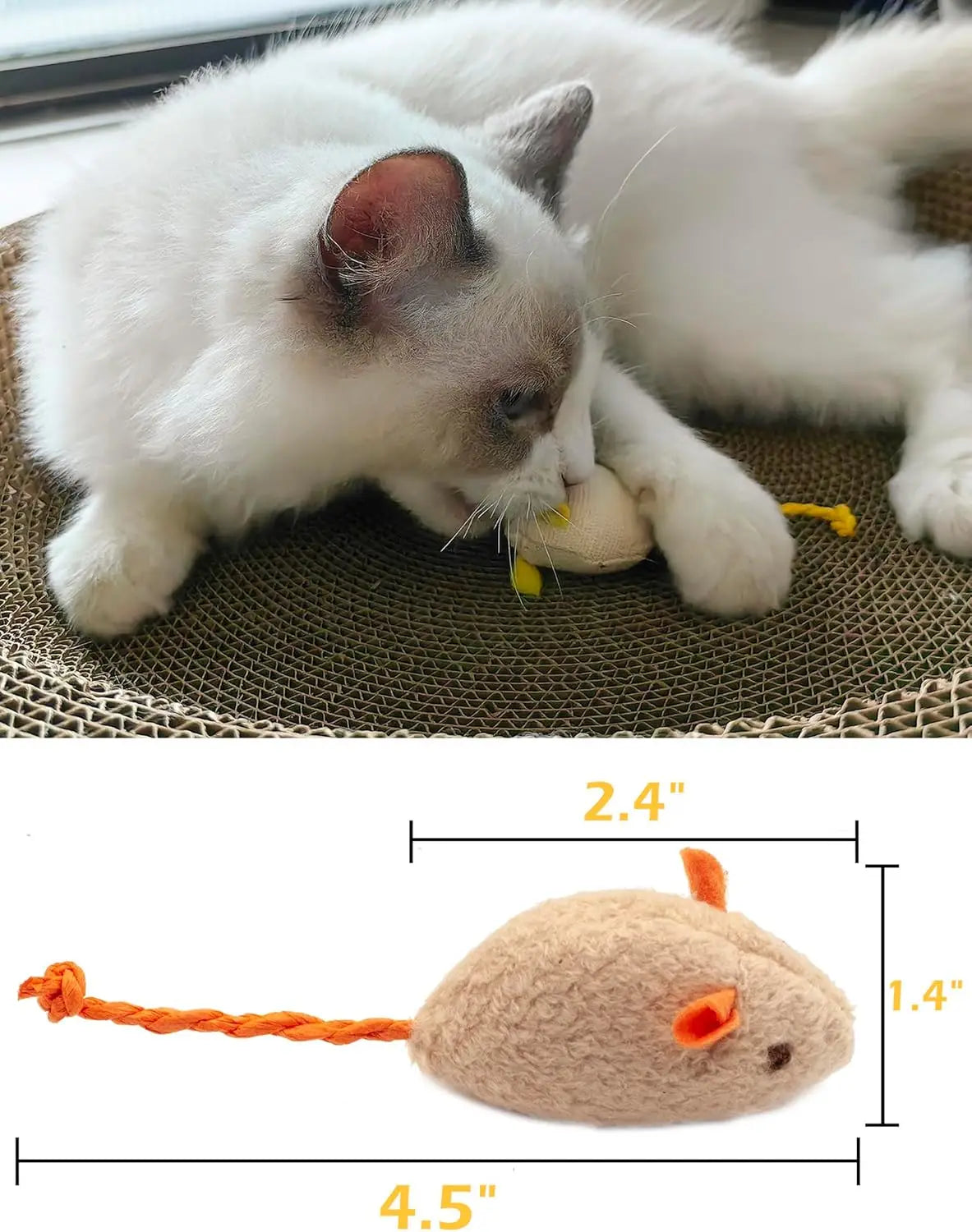 3/200pcs Catnip Faux Fur Cat Mice Toys